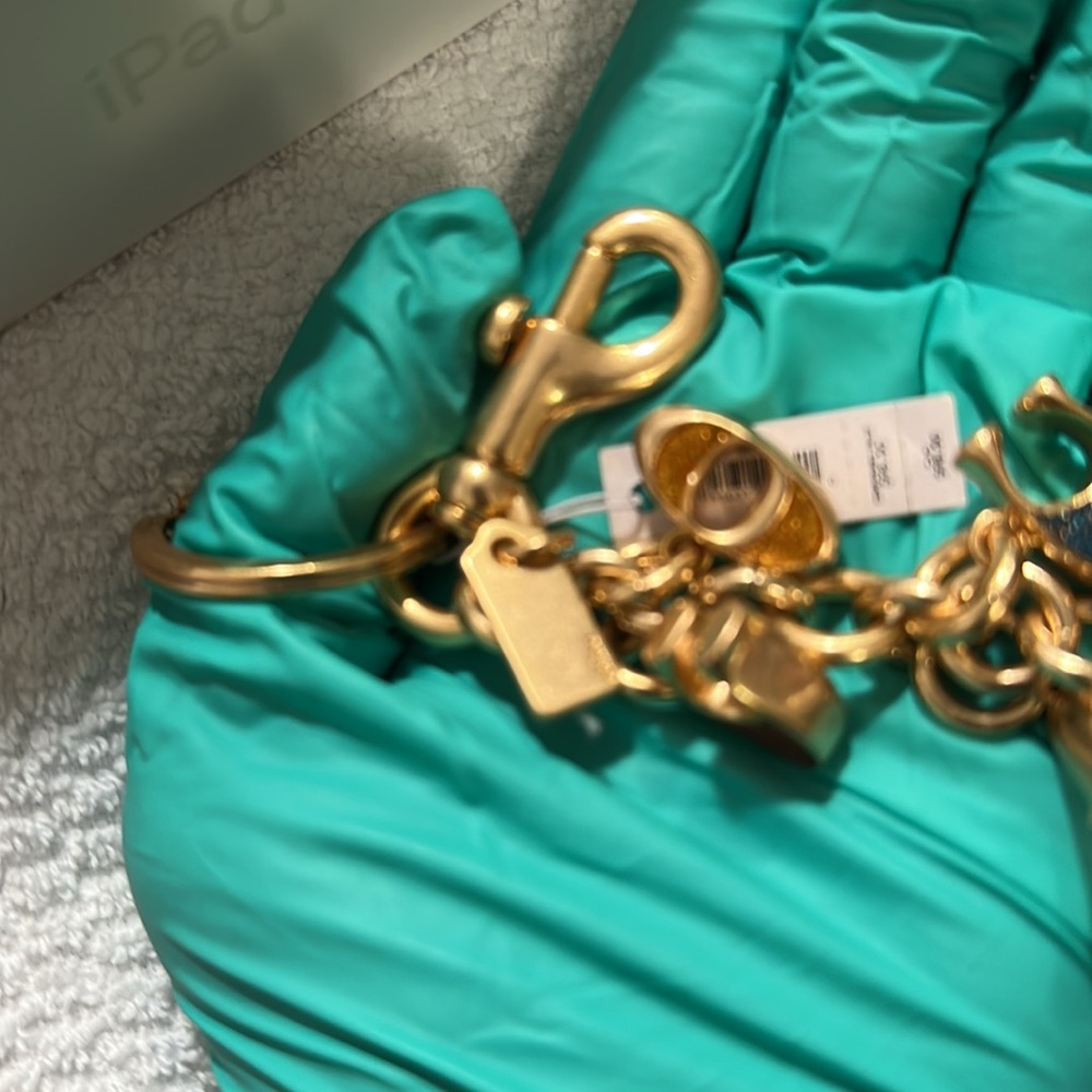 New Coach keychain/bag multicolor charms with Gold hardware - Picture 8 of 9